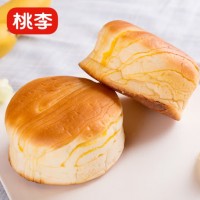 桃李酵母面包牛奶蛋羹+巧克力味 早餐手撕面包糕点心零食整箱75g*8袋