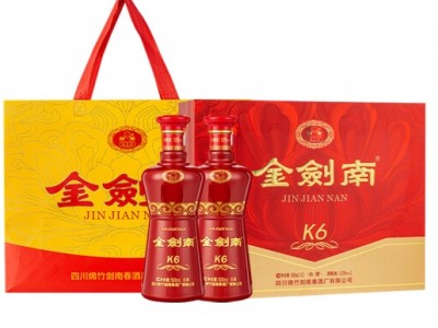 剑南春 金剑南K6 52度 500ml*2瓶 礼