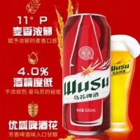 乌苏啤酒（wusu）双口味混合装（红500ml*12罐+楼兰500ml*6罐)整箱装