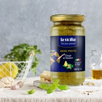 lasicilia意大利进口传统罗勒青酱190g 意粉意面酱 面包坚果蘸酱西餐调味酱