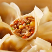 千味央厨 玉米猪肉蒸煎饺1kg*2袋/100只 早餐食品半成品 锅贴水饺速冻饺子