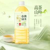 统一 无糖春拂绿茶0糖0脂100%真茶萃取原味大瓶茶饮料900ml*8瓶