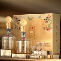 五粮液仙林生态 国杯金龙 52度500ml*2瓶 礼盒装 商务宴请送礼