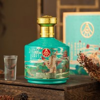 五粮液仙林生态绿豆酒植物类露酒竹荪酒52度 450mL*1瓶 国鼎锦罐