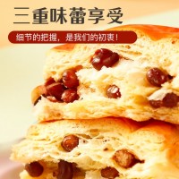 麦酥园 红豆吐司手撕面包早餐糖尿病人无糖精休闲零食品饼干蛋糕点心2斤