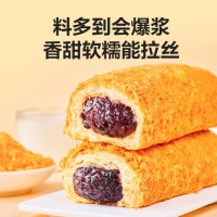 良品铺子肉松紫米包500g夹心手撕面包整箱学生营养早餐代餐食品休闲