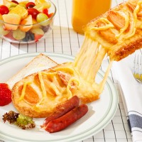 小萨牛牛全麦鸡胸肉蛋柳芝士船披萨90g*6袋 速冻早餐食品半成品早饭比萨饼