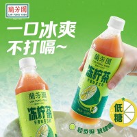 蘭芳園兰芳园0脂肪低糖冻柠茶500ml*12瓶 低糖柠檬茶 茶饮料 整箱