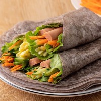云山半 黑全麦荞麦卷饼1kg 约24张 低脂肪粗粮手抓饼 早餐冷冻面点